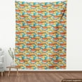 thumbnail image 3 of Ambesonne Vintage Airplane Fabric by the Yard Upholstery, Zeppelin Blimp, 1 Yard, Multicolor, 3 of 4