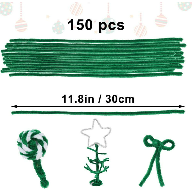 200psc Green Pipe Cleaners, Chenille Stems, Pipe Cleaners for Crafts, Pipe  Cleaner Crafts, Art and Craft Supplies.