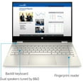 thumbnail image 2 of HP Pavilion X360 14 2-in-1 Business Laptop 14" FHD IPS Touchscreen 11th Gen Intel Quad-Core i5-1135G7 8GB DDR4 512GB SSD Intel Iris Xe Graphics Backlit Keyboard Fingerprint Reader HDMI Win10 Gold, 2 of 6