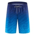 thumbnail image 7 of APTRO Mens Swim Trunks 9'' Mesh Liner Quick Dry Swim Shorts Board Shorts Bathing Suit Swimsuit Summer Beach Shorts Blue Stripe MK92 M, 7 of 7