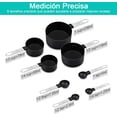 thumbnail image 2 of 8 pzs Juego de Cucharas Medidoras,Tazas y Cucharas Medidoras de Acero Inoxidable,Mangos Apilables de Acero Inoxidable para Cocinar,Hornear,Dosificar,Medir Líquidos,Negro, 2 of 14