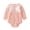 Pink, variant on Baby Girls Ruffle Bodysuit Infant Ribbed Knit Romper Jumpsuit Long Sleeve Onesie Overall Newborn Princess Outfit,Cute Bow/Peter Pan Collar Romper