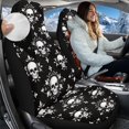 thumbnail image 2 of Uorisanigo Universal Car Seat Covers, Soft Auto Bucket Seat Covers Fluffy Furry Skull Print Car Seats Cover Cushion Accessories for Women, Set of 2, 2 of 7
