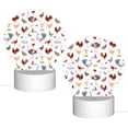thumbnail image 2 of Salouo Farm Birds Goose for Round Acrylic Night Light - Acrylic Sheets with LED Light Lamp Base - Decorative Night Lamp for Restaurant Bar Cafe Shop Room Decoration, 2 of 9