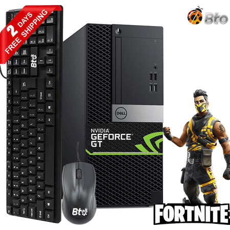 Restored Dell Gaming Tower Computer Desktop PC, Intel Core i5 6th Gen. Processor, 16GB DDR4 Ram, 256GB SSD + 2TB HDD, NVIDIA GT 1030 DDR5, HDMI, WiFi, RGB Keyboard & Mouse, Windows 10 Pro (Renewed)