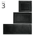 thumbnail image 5 of mDesign Microfiber Bath Mats - 3 Piece Bathroom Rugs - Set of 3 - Black, 5 of 9