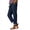 Navy #120, variant on Women's Straight Leg Pull On Jeans Stretch Elastic Waist Denim Pants Casual Trendy Vintage Loose Boyfriend Trousers Gray 2XL