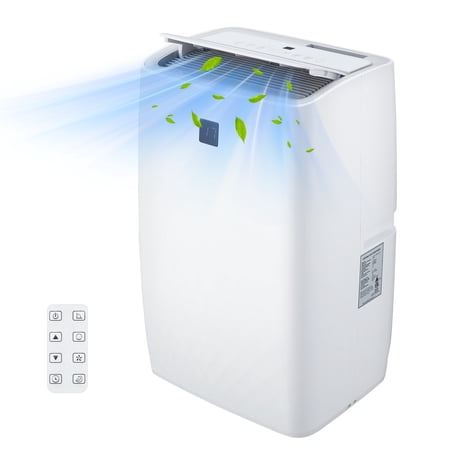 14,000 BTU Portable Air Conditioner – 4-in-1 with Cooling, Fan & Dehumidifier, Remote, 24H Timer, Window Kit Included for Rooms up to 750 Sq.Ft, Bedroom, Living Room, Garage
