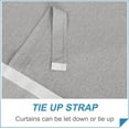 thumbnail image 6 of NICETOWN French Door Curtains, Linen Textured Privacy Door Blinds Kitchen Window Curtains Room Darkening Curtains for Glass Door Tie Up Shade, Grey, 30"x69", 1 Panel, 6 of 9