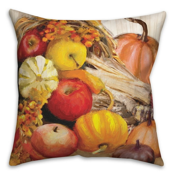 Creative Products Fall Cornucopia 16x16 Indoor / Outdoor Pillow