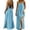 X346 Light Blue, variant on Bysome Women Dress Solid Color Sleeveless Round Neck Slit Dresses Summer Casual Women Dresses Size L Beige