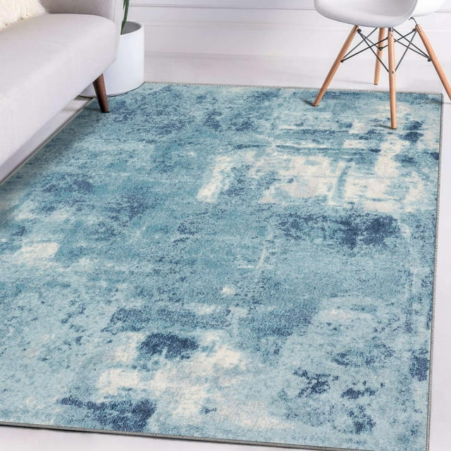 Luxe Weavers Kingsbury Collection 7094 Contemporary Area Rug Blue 8x10