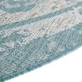 thumbnail image 6 of Unique Loom Outdoor Traditional Collection Area Rug - Valeria (5' 3" Round Aqua/Ivory), 6 of 7