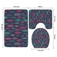 thumbnail image 3 of Multicolor Feather Pattern Bathroom Rugs Sets 3 Piece,Toilet Cover Set,Absorbent Non Slip Bathroom Mats Sets with U-Shaped Contour Rug Toilet Rug Set, 3 of 5