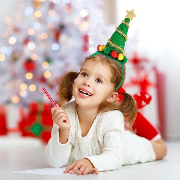 PEONAVET Christmas Tree Christmas Hat Hairband Christmas Tree Big Hat Hair Decoration Green Hat Headband Christmas Decoration