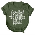 thumbnail image 1 of Gibobby Camiseta de manga corta para mujer Tops Camiseta para mujerO Neck Daily Loose Fashion Top(Verde,M), 1 of 5