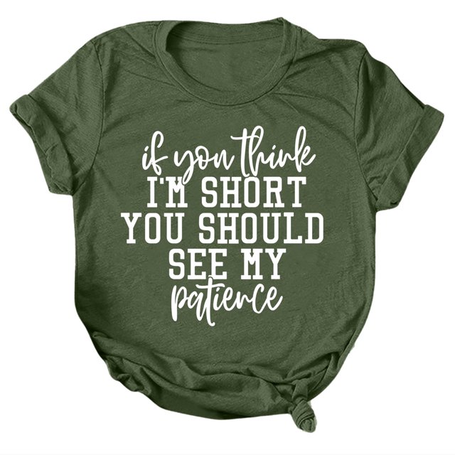 Gibobby Camiseta de manga corta para mujer Tops Camiseta para mujerO Neck Daily Loose Fashion Top(Verde,M)