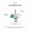 thumbnail image 4 of Lucky Four Leaf Clover Blue Eye Horseshoe Silver Plated Charm, 4 of 6
