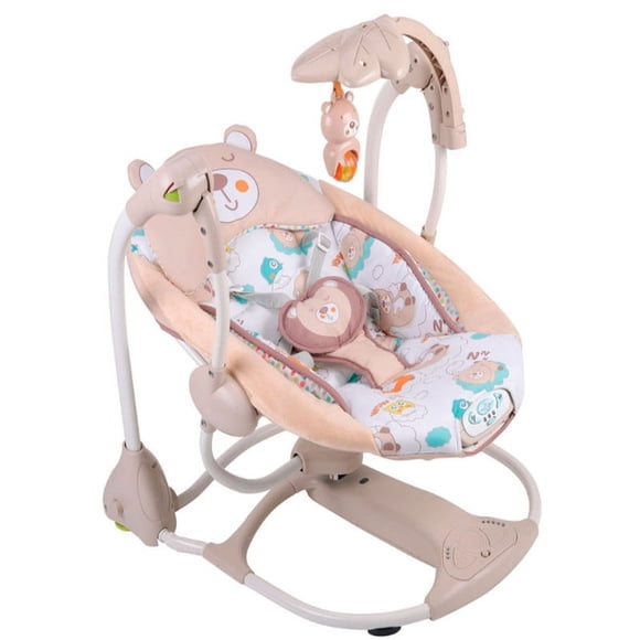 SILLA MECEDORA PARA BEBÉ IMPORTACIÓN DISEÑO DE OSO BEIGE