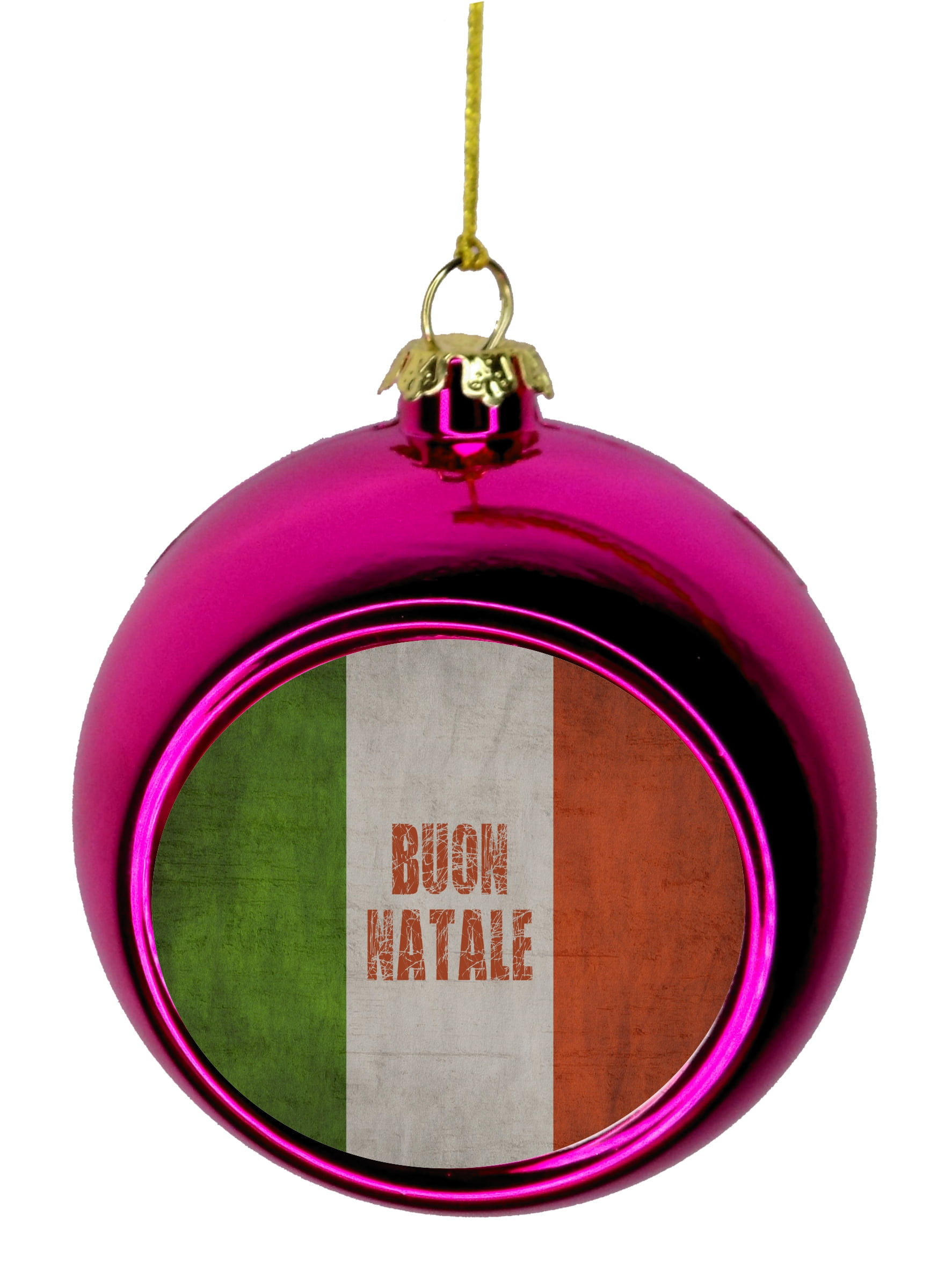 Buon Natale Yard Sign.Flag Italy Italian Flag Buon Natale Bauble Christmas Ornaments Pink Bauble Tree Xmas Balls Walmart Com Walmart Com