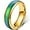 Gold, variant on 4mm Stainless Steel Temperature Sensative Color Changing Wedding Band Mood Ring