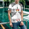 thumbnail image 6 of KLL Moose Kissing Under Mistletoe for Men's Baseball Shirts,Short Sleeve Casual Shirts Button Down Shirt for Men Beach Summer Wedding Shirt-XX-Large, 6 of 7