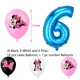 thumbnail image 1 of Decoración para fiesta de cumpleaños de Minnie Mouse, vajilla desechable para niñas, vasos, platos y globos, mantel, decoración para fiesta de baby shower, 1 of 1