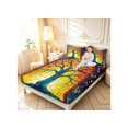 thumbnail image 3 of Homewish Vintage Tree Of Life Queen Sheets,Colorful Glass Dots Queen Sheet Sets,Yellow,4pcs,1 Flat Sheet, 1 Fitted Sheet and 2 Pillowcases, 3 of 6