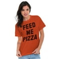 thumbnail image 3 of Feed Me Pizza Plus Size Crewneck Graphic Tee Shirt Brisco Brands 2X, 3 of 4