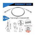thumbnail image 3 of 6pcs Adjustable Picture Hanging Wire Kit With D Rings Duty Mirror Hanging Wire Supports 50 Lbs For, 3 of 5