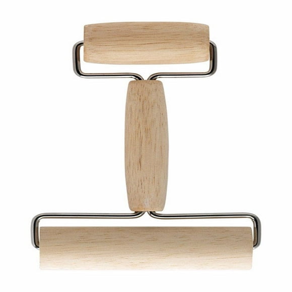 Rodillo doble Harold Import Wood de 18 cm x 11 cm