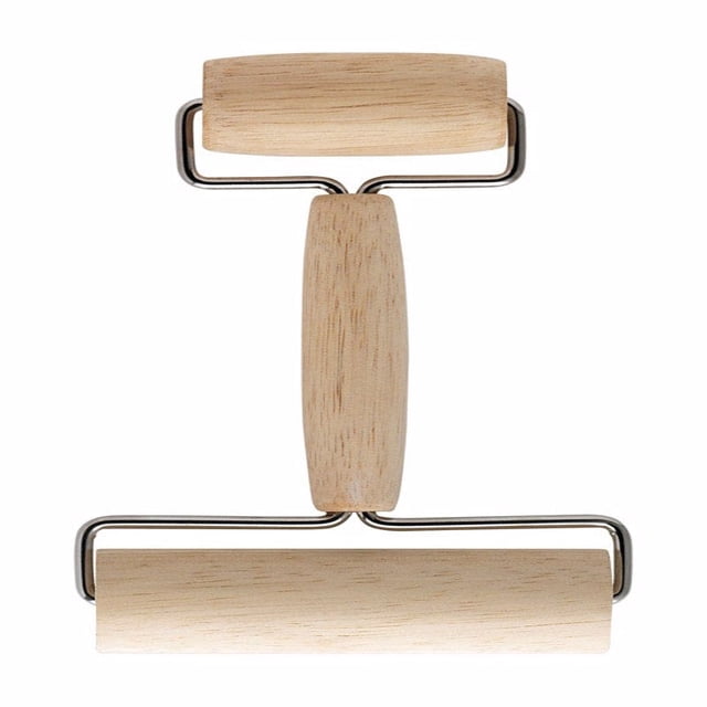 Rodillo doble Harold Import Wood de 18 cm x 11 cm