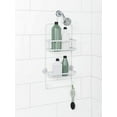 thumbnail image 2 of Zenna Home over-the-Shower Caddy, 2 Shelves, White, 2 of 6