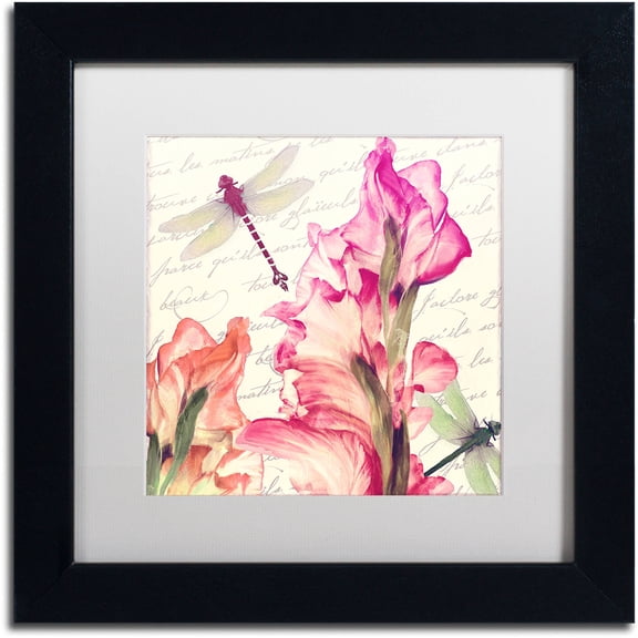 Trademark Fine Art "Dragonfly Morning I" Canvas Art by Color Bakery White Matte, Black Frame