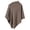 Coffee, variant on Side Button Asymmetrical Wool Blend Poncho Cape, Warm Solid Wrap Shawl for Women Fall Winter