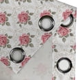 thumbnail image 4 of Ambesonne Flower Grommet Curtain, Romantic Shabby Plant, 50" x 84", Pink and Green, 4 of 6