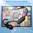 thumbnail image 3 of IP68 Waterproof Open Ear Bone Conduction Headphones, Wireless Bluetooth 5.3 Headset with Built-in 32GB Music Player, Underwater Sports Headphones for Swimming,Running,Cycling Workout Gym,Black, 3 of 14