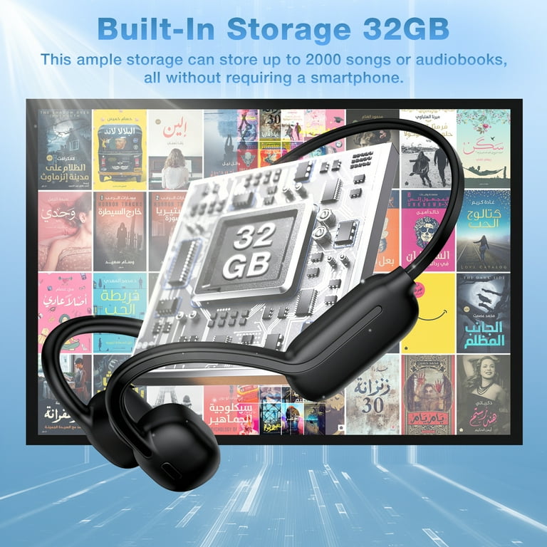 AUOSHI IP68 Waterproof Open Ear Bone Conduction Headphones AUOSHI IP68 Waterproof Open Ear Bone Conduction Headphones