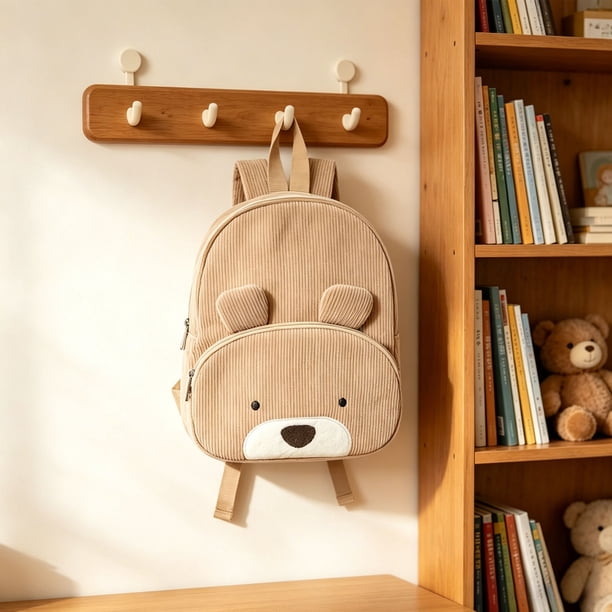 Mochila Infantil – Mini Mochila de Pana Suave para Niños, Ideal para Preescolar, Jardín de Infancia y Salidas Informales | Mochila Ligera con Correas Ajustables para Niños y Niñas.
