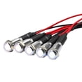 thumbnail image 3 of Pack Of 5 8mm Metal Indicator Light Small Equipment Led 12V Sound Signal Light White, 3 of 8