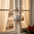 thumbnail image 6 of Silver Glitter Foam Christmas Ball Ornament, Rhinestone Beaded Hanging Bauble for Christmas Tree Decor Wreath Mantel Holiday Home Decor, 6 of 6