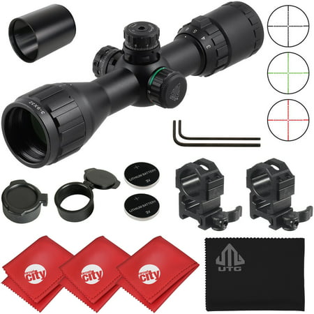UTG 3-9x32mm BugBuster AO RGB Mil-dot Tactical Rifle Scope w/ Microfiber Clothes