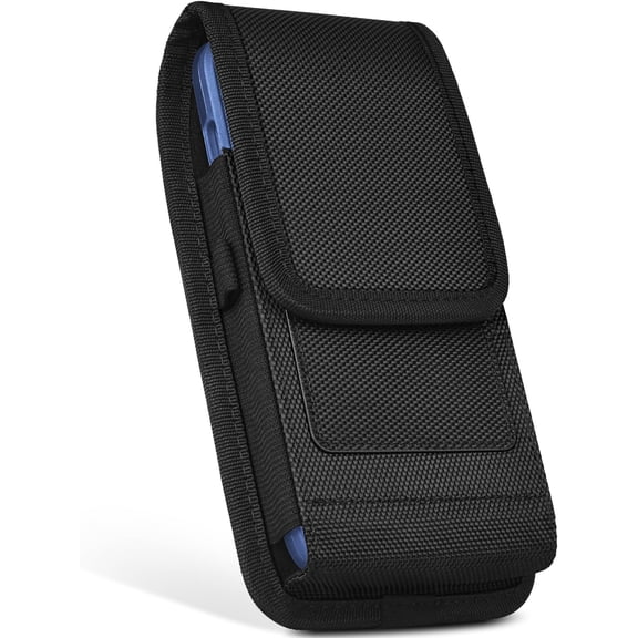 Belt Clip Holster Case for  16 15 14 13 12 and  Models, Nylon  Phone Card Holder Pouch-Black