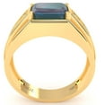 thumbnail image 5 of Men's Lab-Created Alexandrite Diamond Channel Ring In Solid 14k Yellow Gold, 5 of 6