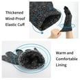 thumbnail image 6 of PMVFHDE 2 Pairs Upgraded Unisex Winter Color-Block Touchscreen Gloves, for Running Driving Travel Cozy Gloves Dark Gray，One Size, 6 of 7