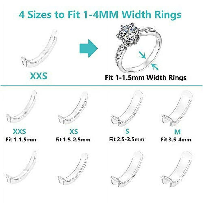 Ring Size Adjuster Ring Size Reducer 4 Pack Super Soft for Loose Rings Ring  Fitter Ring Resizer 4 Sizes Available 