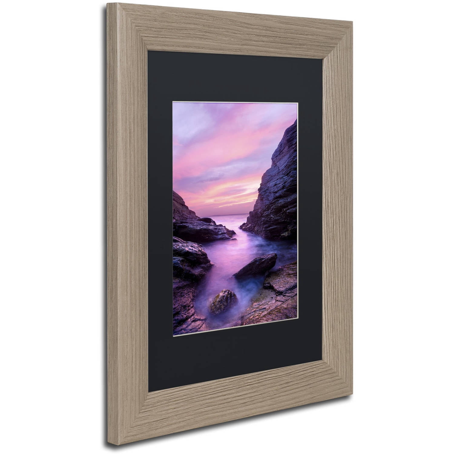 Trademark Fine Art "Rocky Nook" Canvas Art by Michael Blanchette Photography Black Matte, Birch Frame