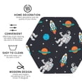 thumbnail image 4 of Kll Hexagon Drink Coasters Set Of 4,Pu Leather Absorbent Coasters Set Decorative Coffee Cup Coasters Housewarming Gift For Home Decor-Space, 4 of 9