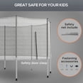 thumbnail image 4 of 14ft Trampoline Safety Net Enclosure - Grey PE Net with 8 Poles | Backyard Bounce Protection, 4 of 7