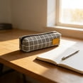 thumbnail image 4 of Canvas Pencil Case, Minimalist Large Capacity Stationery Pouch, Durable Zipper Pen Bag for Office Travel, 4 of 7